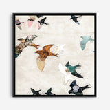 Abstract Birds 1 (Square) Canvas Print