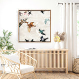 Abstract Birds 1 (Square) Canvas Print