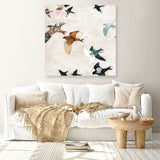Abstract Birds 1 (Square) Canvas Print
