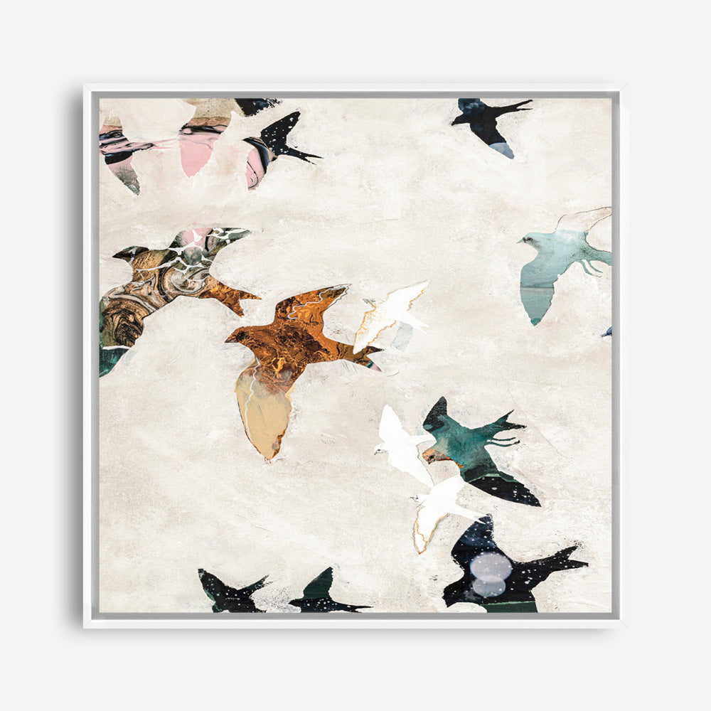 Abstract Birds 1 (Square) Canvas Print