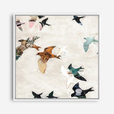 Abstract Birds 1 (Square) Canvas Print
