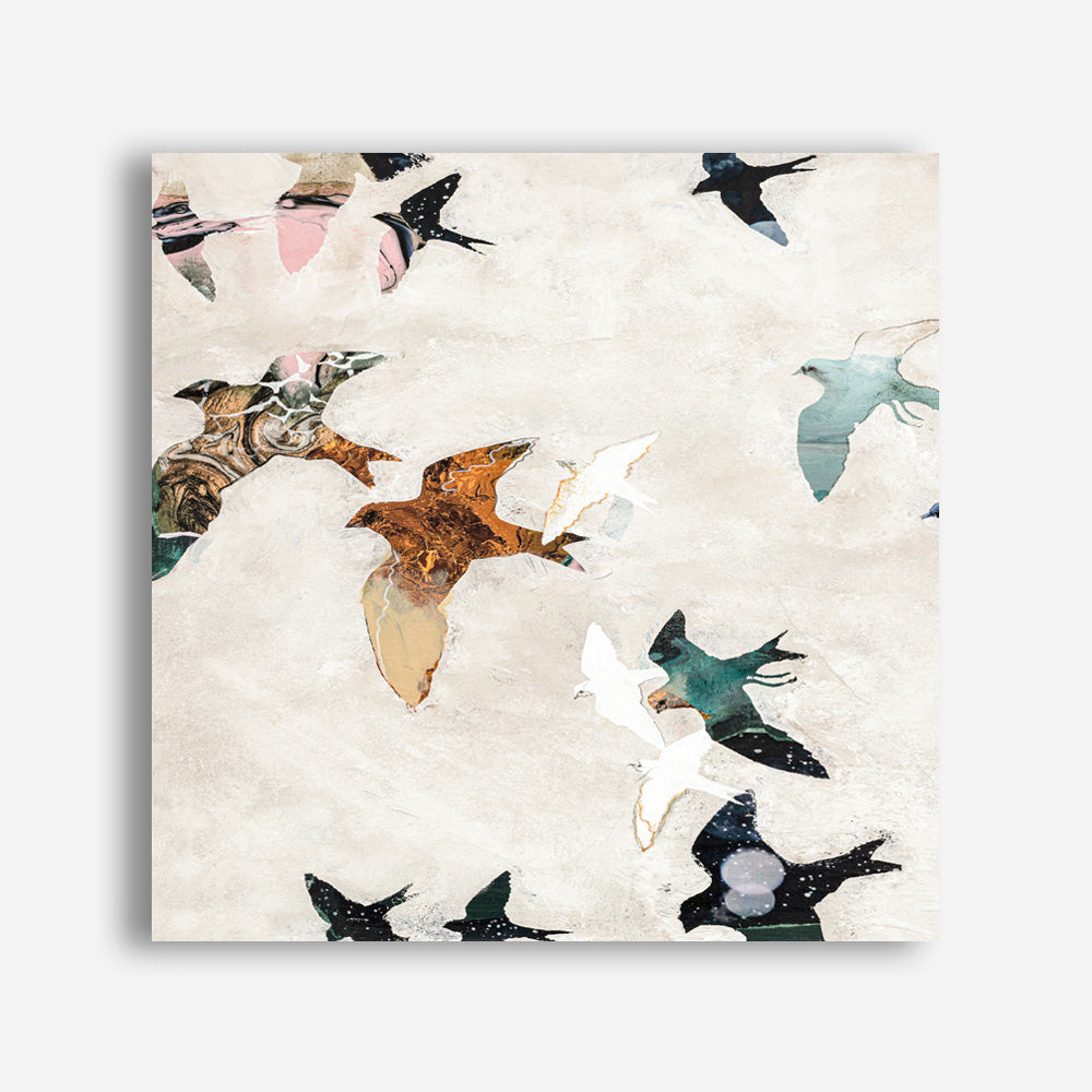Abstract Birds 1 (Square) Canvas Print