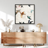 Abstract Birds 1 (Square) Art Print