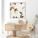 Abstract Birds 1 (Square) Art Print