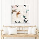 Abstract Birds 1 (Square) Art Print