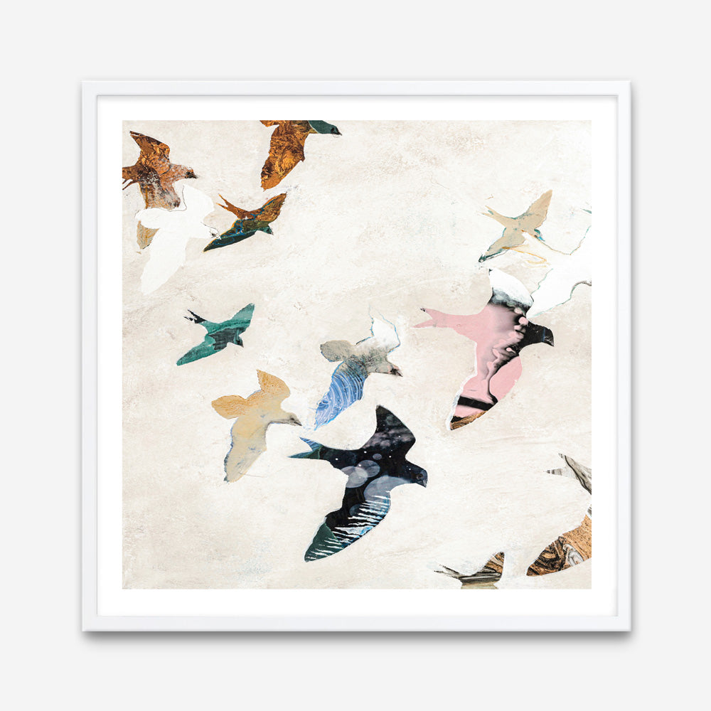 Abstract Birds 2 (Square) Art Print
