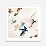 Abstract Birds 2 (Square) Art Print