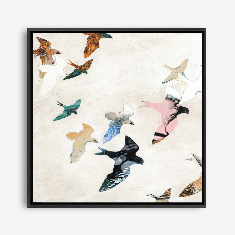 Abstract Birds 2 (Square) Canvas Print