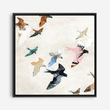 Abstract Birds 2 (Square) Canvas Print