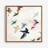 Abstract Birds 2 (Square) Canvas Print
