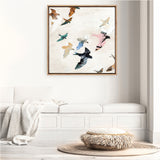 Abstract Birds 2 (Square) Canvas Print