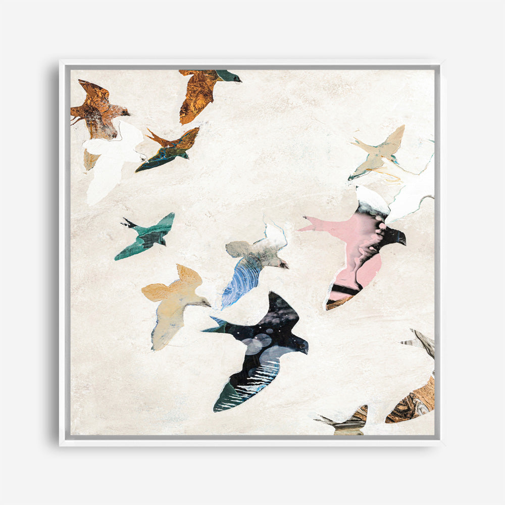 Abstract Birds 2 (Square) Canvas Print