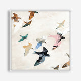 Abstract Birds 2 (Square) Canvas Print