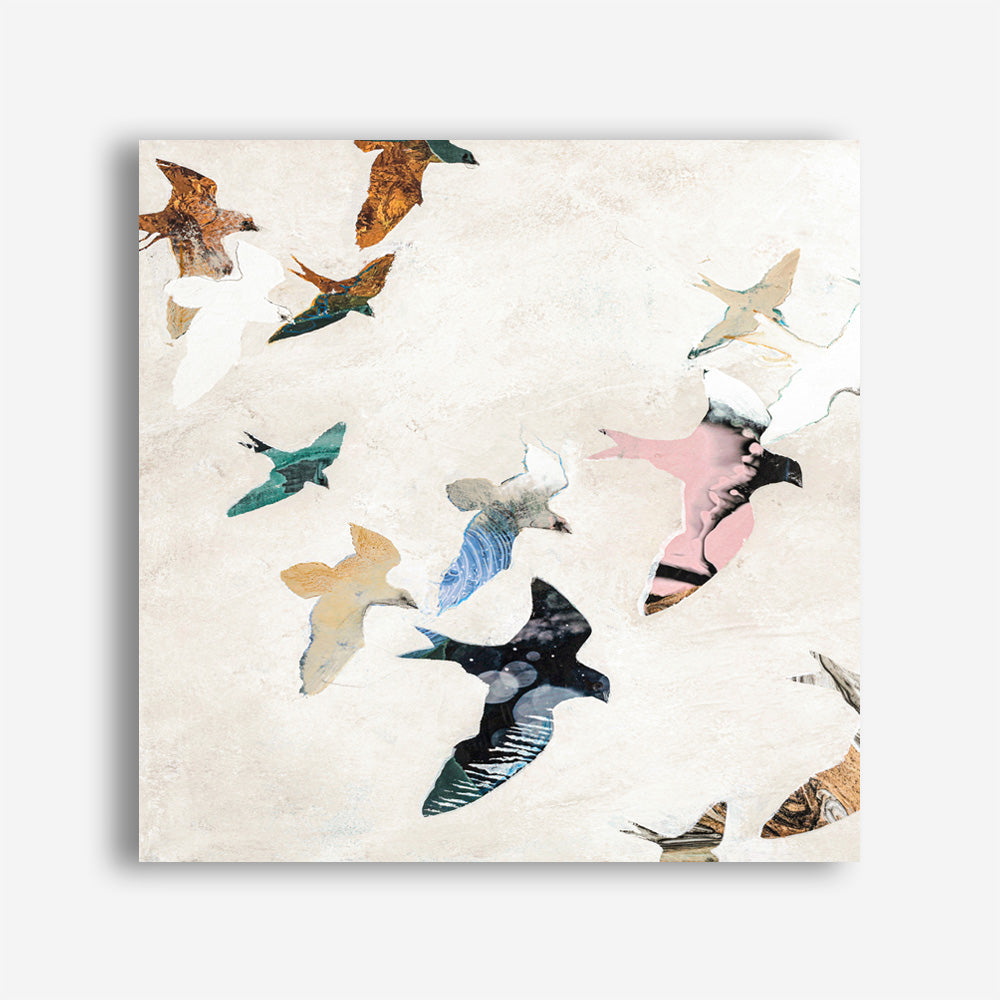 Abstract Birds 2 (Square) Canvas Print