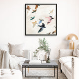 Abstract Birds 2 (Square) Art Print