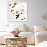Abstract Birds 2 (Square) Art Print