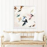 Abstract Birds 2 (Square) Art Print