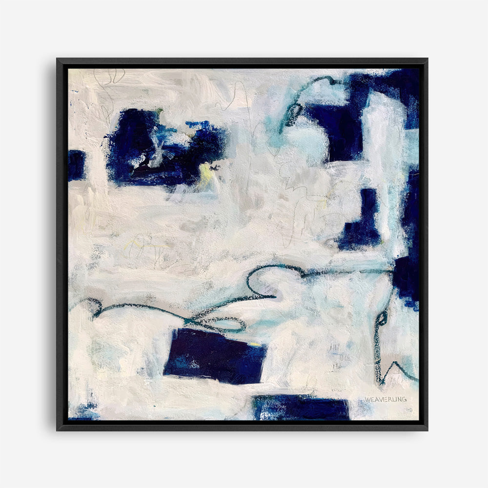 Drifting In Blue No. 1 (Square) Canvas Print