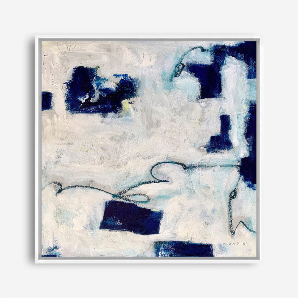 Drifting In Blue No. 1 (Square) Canvas Print