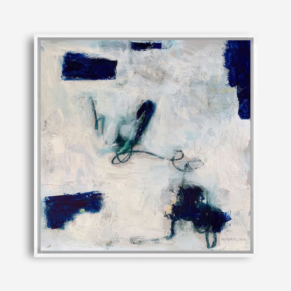 Drifting In Blue No. 2 (Square) Canvas Print