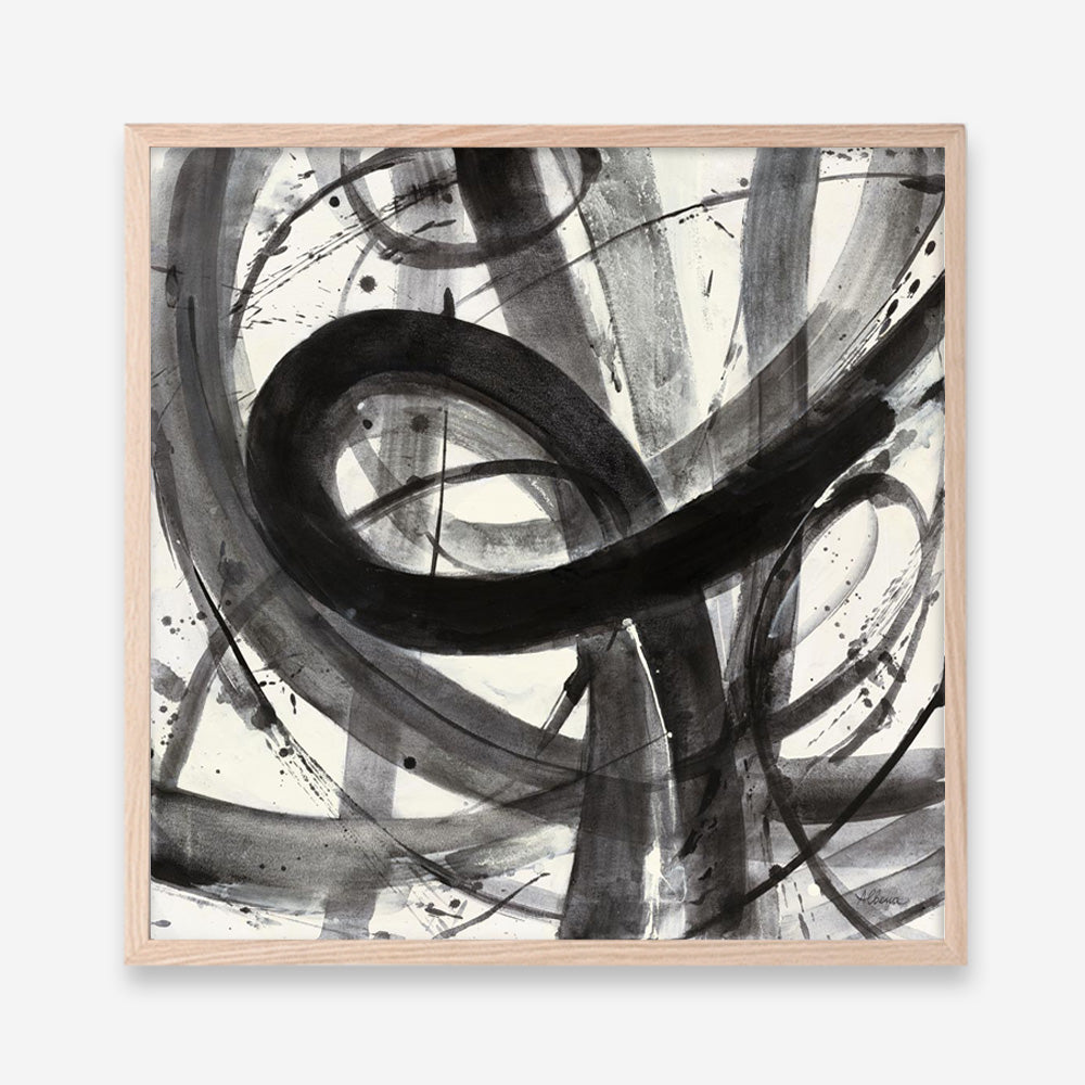 Roller Coaster I on White (Square) Art Print