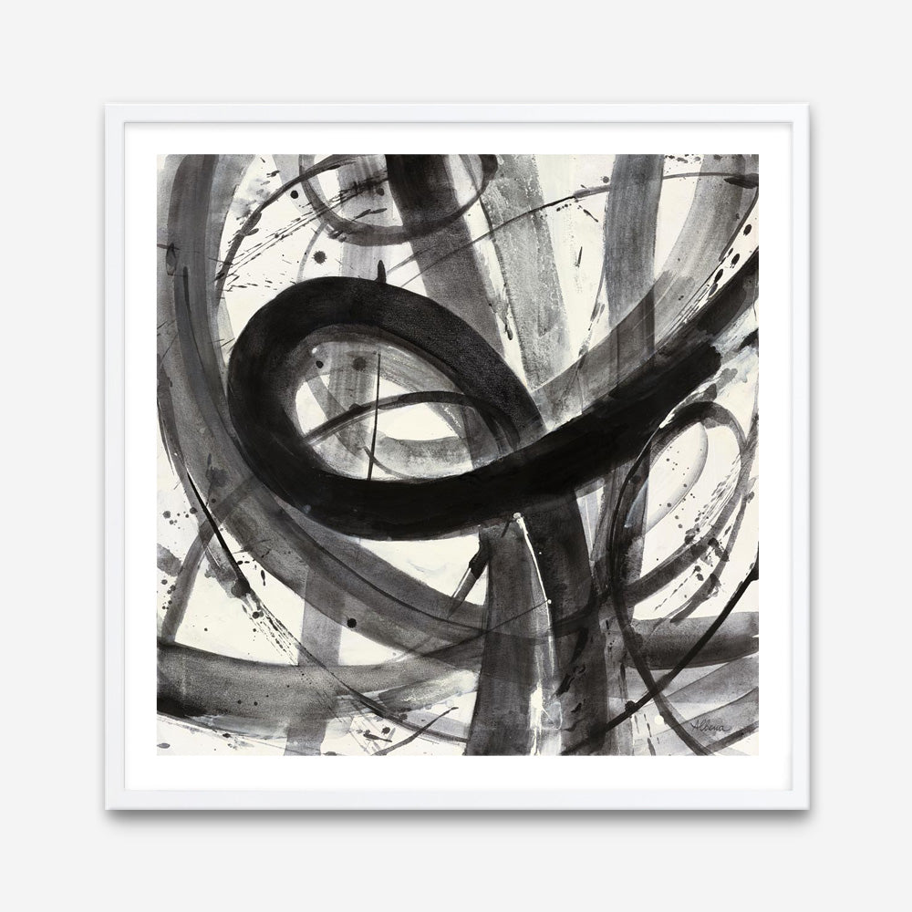 Roller Coaster I on White (Square) Art Print