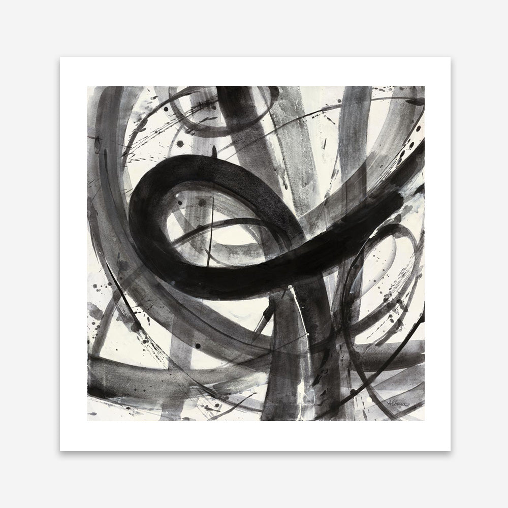Roller Coaster I on White (Square) Art Print