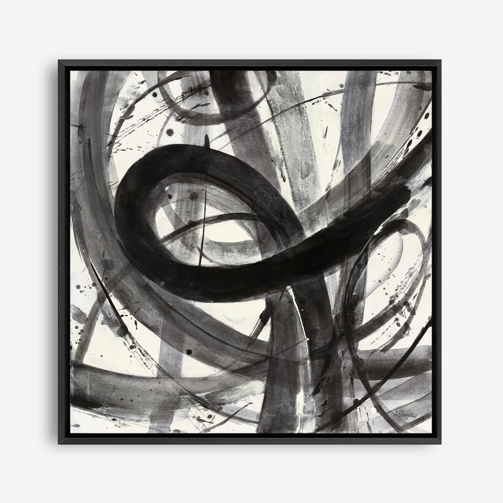 Roller Coaster I on White (Square) Canvas Print