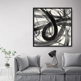 Roller Coaster I on White (Square) Canvas Print