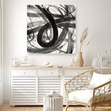 Roller Coaster I on White (Square) Canvas Print