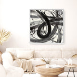 Roller Coaster I on White (Square) Canvas Print