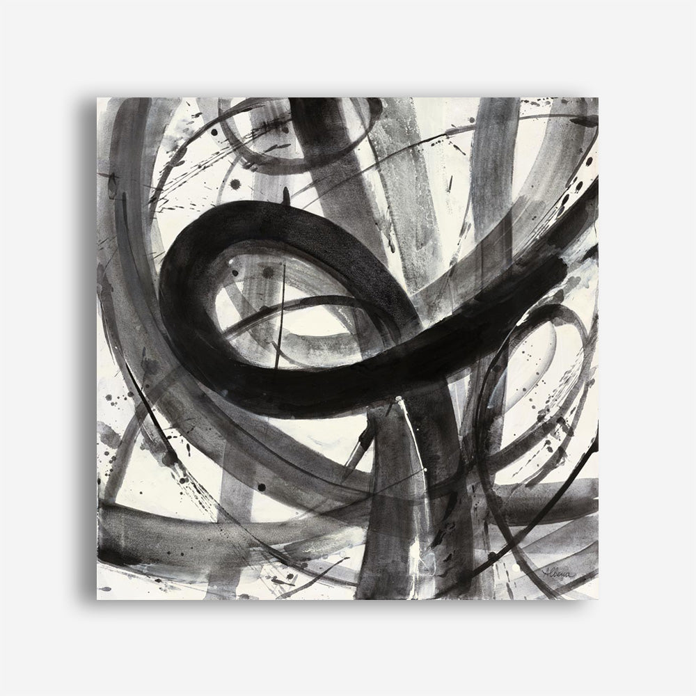 Roller Coaster I on White (Square) Canvas Print