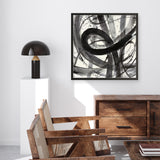 Roller Coaster I on White (Square) Art Print