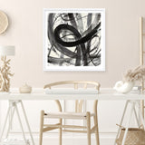 Roller Coaster I on White (Square) Art Print