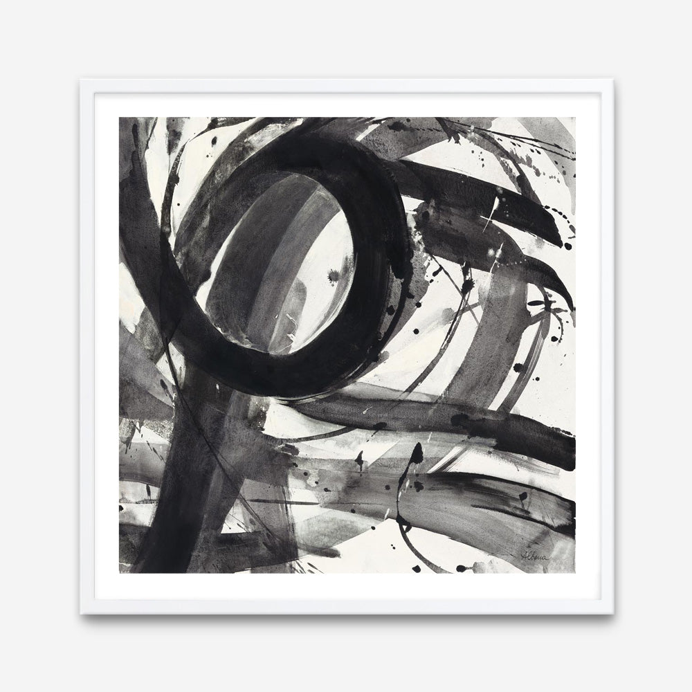Roller Coaster II on White (Square) Art Print