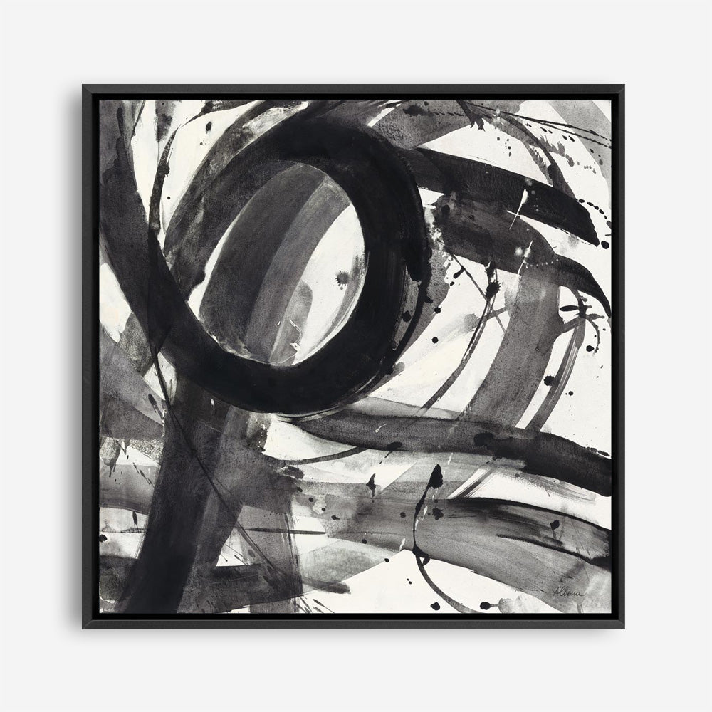 Roller Coaster II on White (Square) Canvas Print