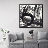 Roller Coaster II on White (Square) Canvas Print