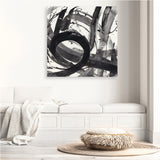 Roller Coaster II on White (Square) Canvas Print