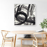 Roller Coaster II on White (Square) Canvas Print