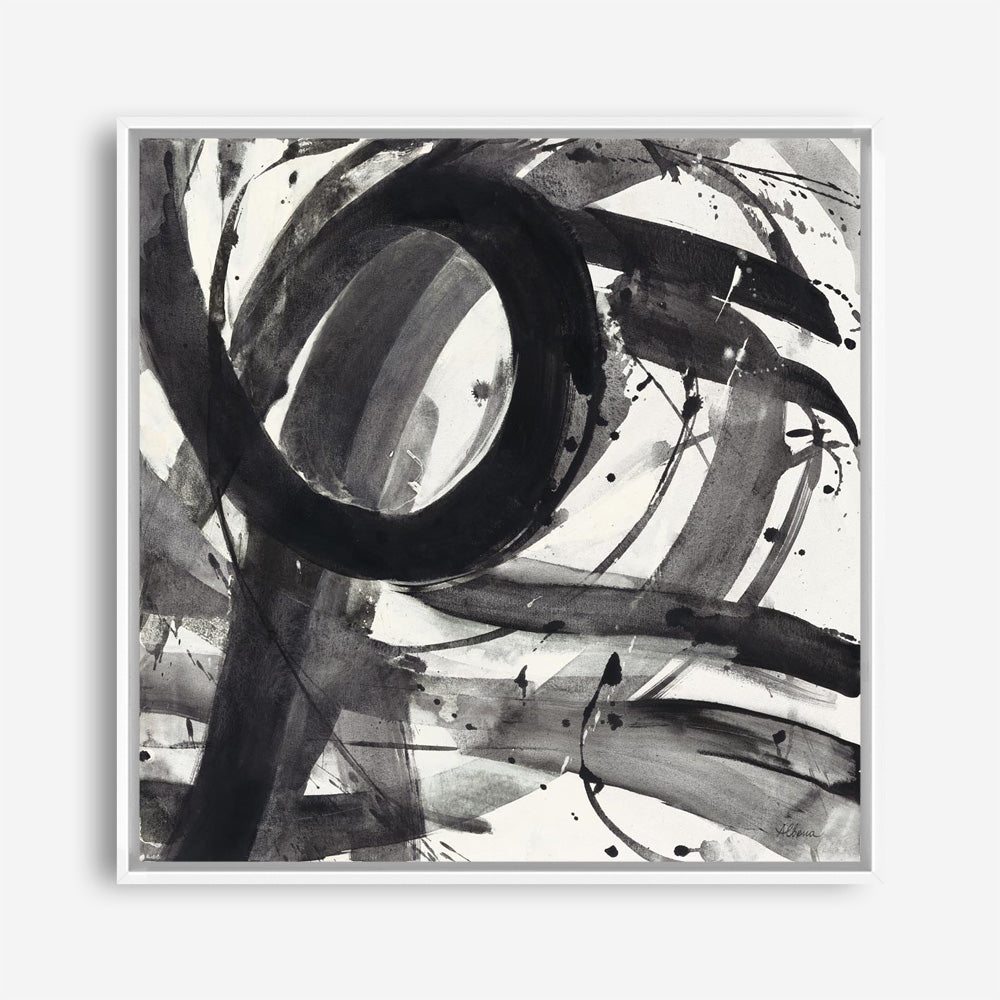 Roller Coaster II on White (Square) Canvas Print