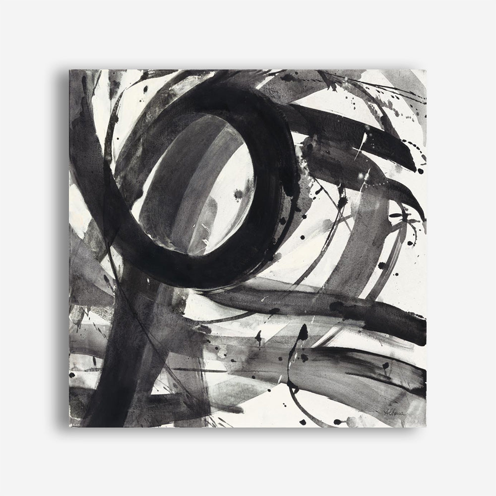 Roller Coaster II on White (Square) Canvas Print