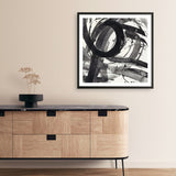 Roller Coaster II on White (Square) Art Print