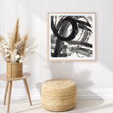 Roller Coaster II on White (Square) Art Print