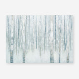 Birches in Winter Blue Gray Art Print