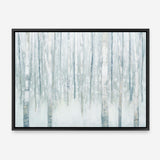 Birches in Winter Blue Gray Canvas Print