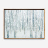 Birches in Winter Blue Gray Canvas Print