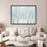 Birches in Winter Blue Gray Canvas Print