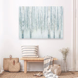 Birches in Winter Blue Gray Canvas Print