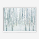 Birches in Winter Blue Gray Canvas Print