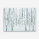 Birches in Winter Blue Gray Canvas Print